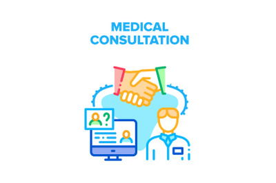 Medical Consultation Advise Vector Concept Color