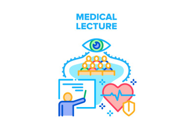 Medical Lecture Vector Concept Color Illustration