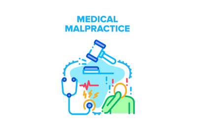 Medical Malpractice Error Vector Concept Color