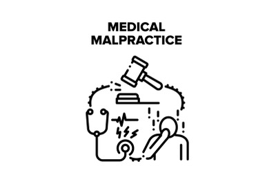 Medical Malpractice Error Vector Concept