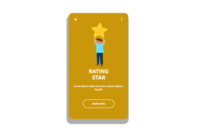 Rating Star Client After Successful Service Vector