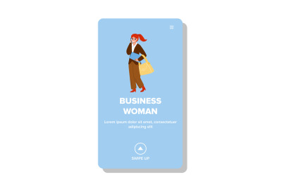 Business Woman Talk With Partner On Phone Vector