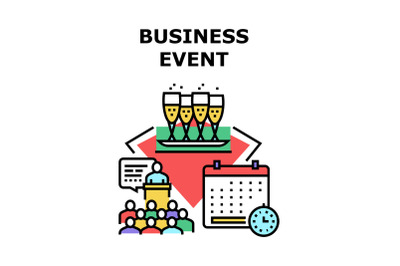 Business Event Vector Concept Color Illustration