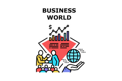 Business World Vector Concept Color Illustration