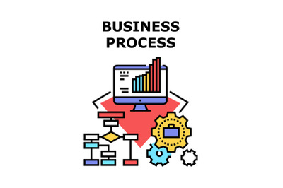 Business Process Vector Concept Color Illustration