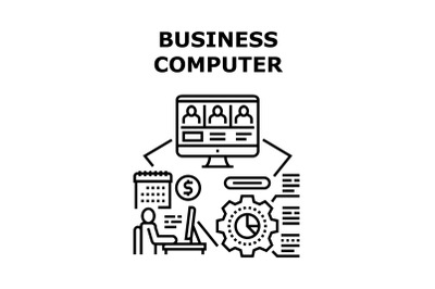 Business Computer Device Vector Concept Color