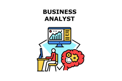 Business Analyst Vector Concept Color Illustration