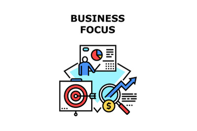 Business Focus Vector Concept Color Illustration