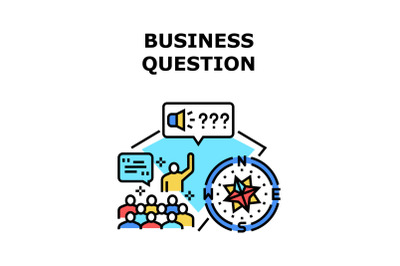 Business Question And Answer Vector Concept Color