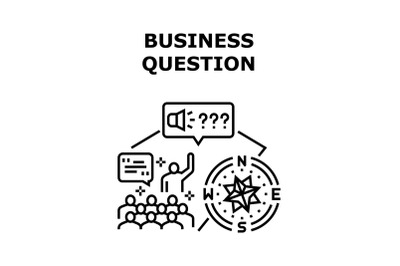 Business Question And Answer Vector Concept Color