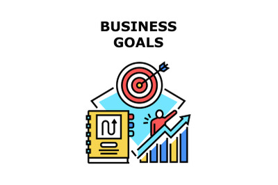 Business Goals Vector Concept Color Illustration