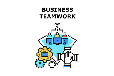 Business Teamwork Occupation Vector Concept Color