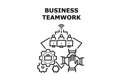 Business Teamwork Occupation Vector Concept Color