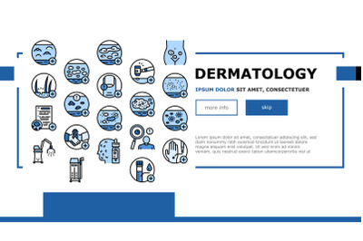 Dermatology Problem Landing Header Vector