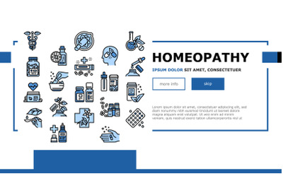 Homeopathy Medicine Landing Header Vector