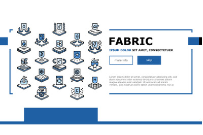 Fabrics Properties Landing Header Vector