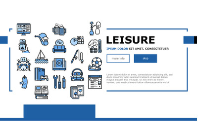 Mens Leisure Time Landing Header Vector