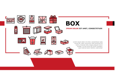 Box Carton Container Landing Header Vector