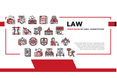 Law Notary Advising Landing Header Vector