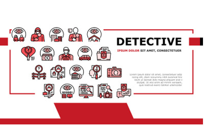 Private Detective Landing Header Vector