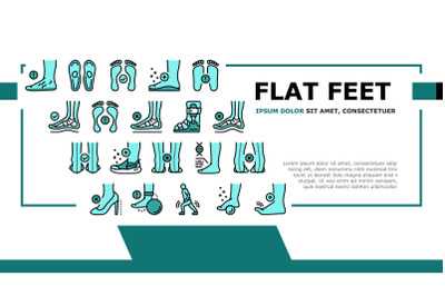 Flat Feet Disease Landing Header Vector