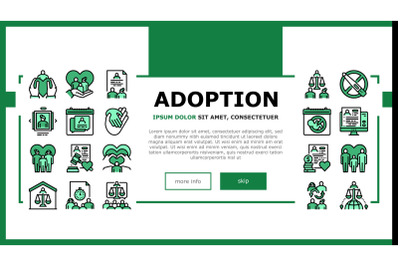 Child Adoption Care Landing Header Vector