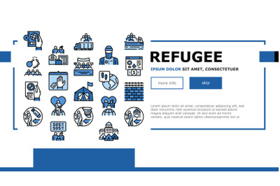 Refugee From Problem Landing Header Vector