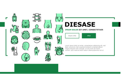 Disease Health Problem Landing Header Vector