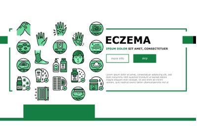 Eczema Disease Treat Landing Header Vector