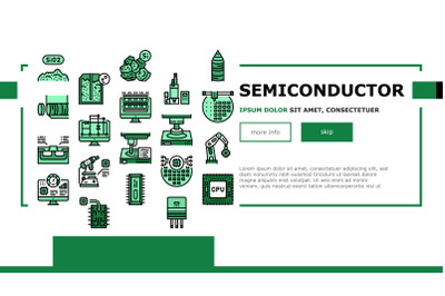 Semiconductor Manufacturing Plant Landing Header Vector