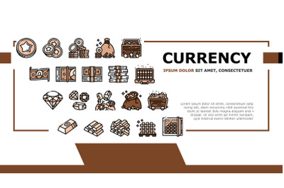 Currency Video Games Landing Header Vector