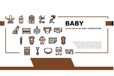 Baby Shop Selling Tool Landing Header Vector