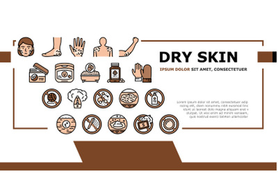 Dry Skin Treatment Landing Header Vector