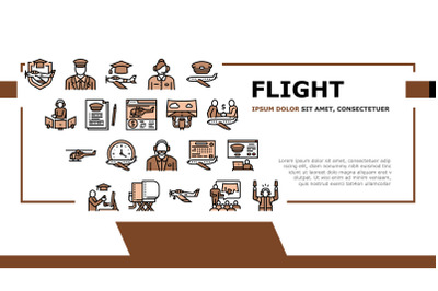 Flight School Educate Landing Header Vector