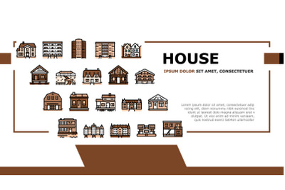 House Constructions Landing Header Vector