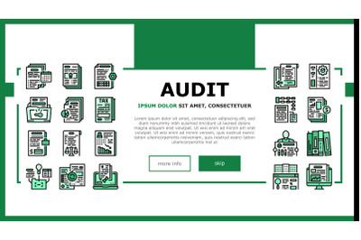 Business Finance Audit Landing Header Vector