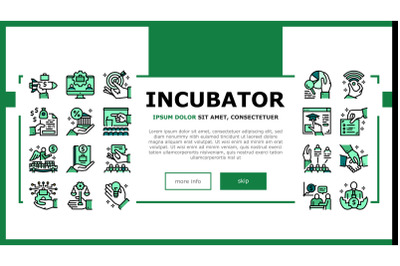 Business Incubator Landing Header Vector