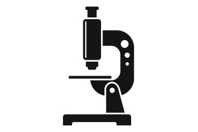 Modern microscope icon, simple style