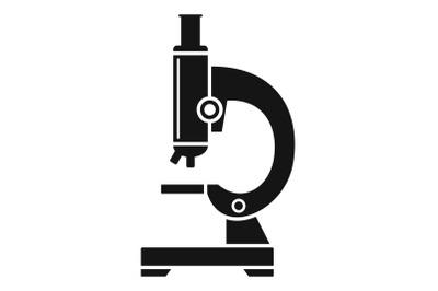 School microscope icon, simple style