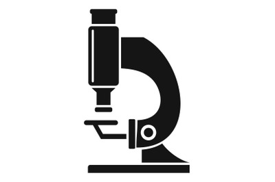 Lab microscope icon, simple style