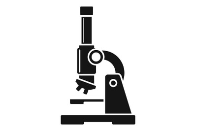 Science microscope icon, simple style