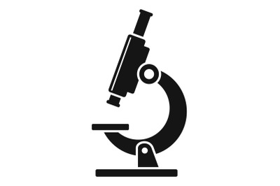 Biology microscope icon, simple style