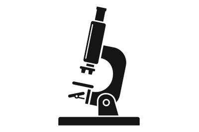 Laboratory microscope icon, simple style
