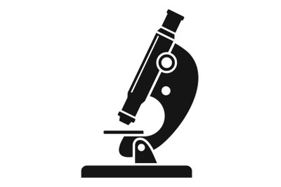 Experiment microscope icon, simple style