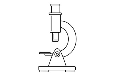Microscope icon, outline style