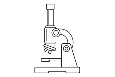 Science microscope icon, outline style