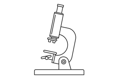 Laboratory microscope icon, outline style