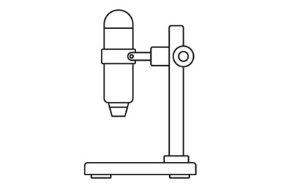 Hospital microscope icon, outline style