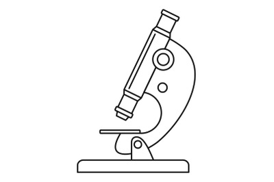 Experiment microscope icon, outline style
