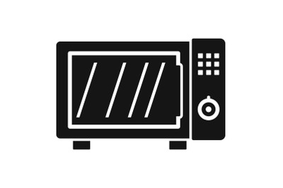Microwave oven icon, simple style